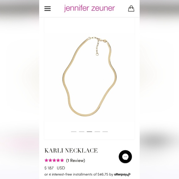 NEW! JENNIFER ZEUNER “KARLI” NECKLACE IN GOLD - Picture 3 of 8